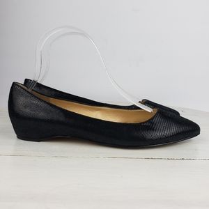 416gto Ivanka Trump embossed pointy toe ballet flats